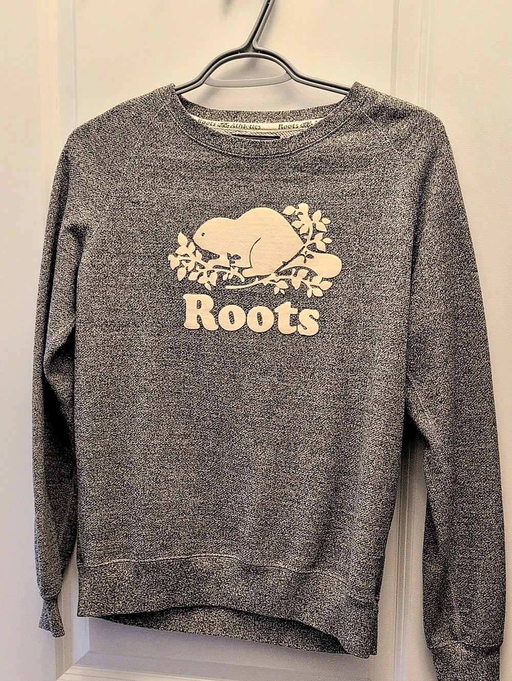 Roots Classic Beaver Crewneck Sweatshirt Gray Small